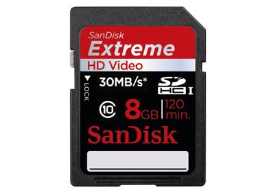 kQ 8 GB SDHC SanDisk Extreme HD Video Speicherkarte SD HC 8GB Class 10 30MB/s