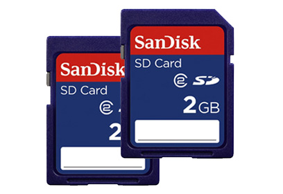 kQ 2x SanDisk SD 2GB Speicherkarte Doppelpack 2 GB SD Karte Card 2 Stück - Zdjęcie 1 z 1